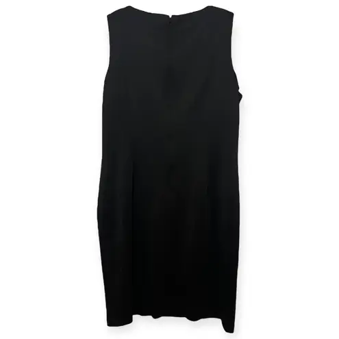 Karl Lagerfeld Paris Black Gold Studded Sleeveless Sheath Dress Career Sz 16