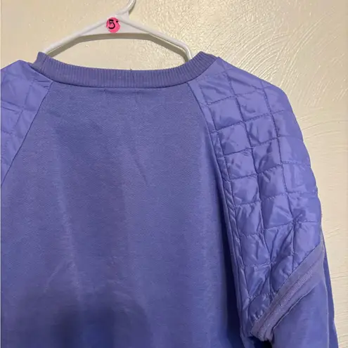 💜 Vintage Active Elements Quilted Sweatshirt | 90s Lilac Lavender Crewneck L Purple Size L