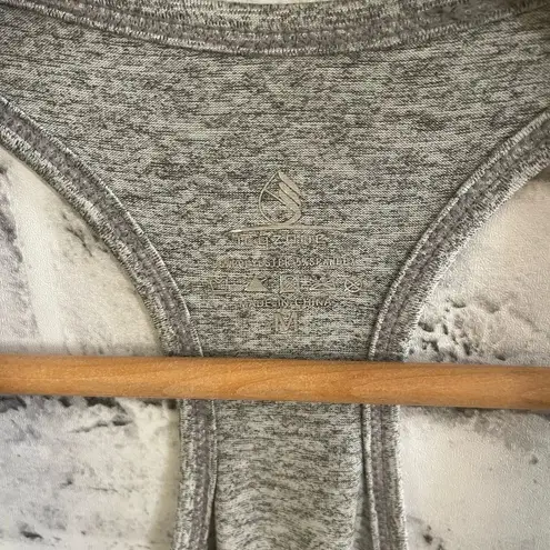 icyzone Women’s gray heathered racerback tank top Medium