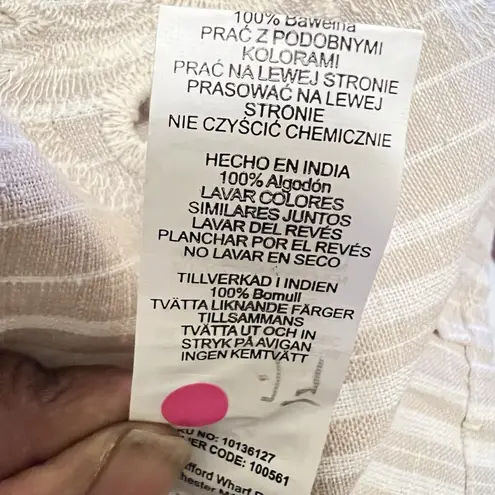 Missguided 100% algodon women embroidered peasant lvory top size 4