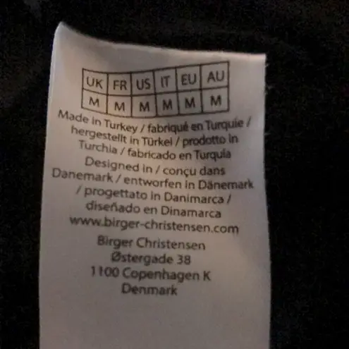 Rotate Birger Christensen Masha V-Neck Black Silver Sequin Dress Paillette sz M