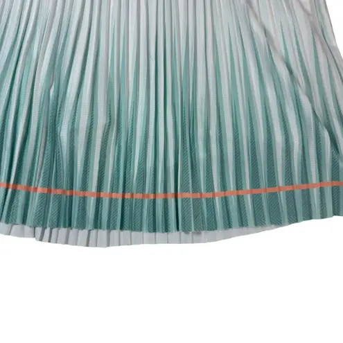 K-Swiss Pleated Tennis Skort White Aqua Ombre Athletic Skirt Shorts Size M NWT