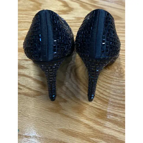 Lauren Lorraine Dazzle Women's Rhinestone Embellished Pointed Toe Heels 6.5 S16