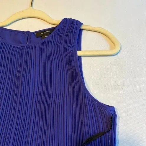 Halogen  Womens Blouse Purple Size XXS Top Pleated ‎ Career Wear Sleeveless