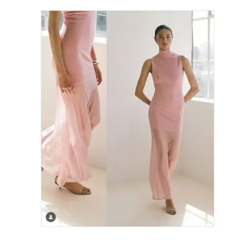 SER.O.YA Amine Knit Maxi Dress in Coral Blush XX