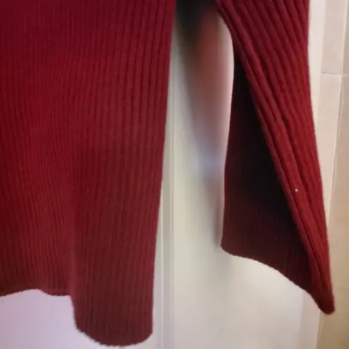 August Silk Mulled Wine Stripe Long Sleeve Turtleneck Medium