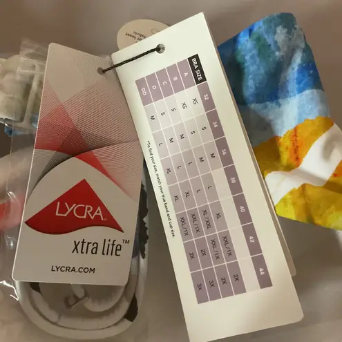 CALIA Women's Twisted Bandeau Bikini Top & Wide Banded HR Bottoms Set Size M NWT Blue Size M