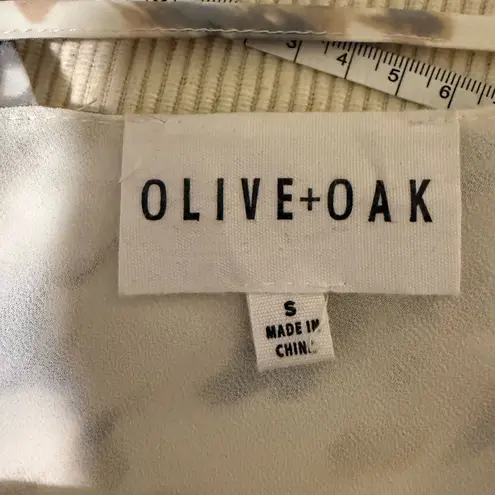 Olive & Oak  Abstract Print Slip Dress Small Criss Cross Back