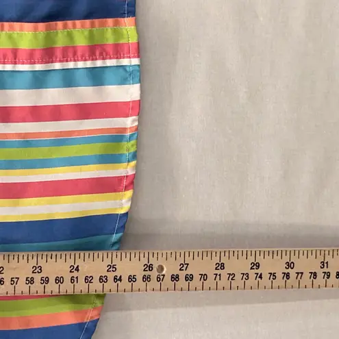 Blair Rainbow Womens Button Up Shirt Size L Striped Business Office Professional