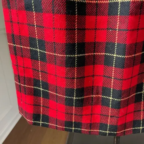 Pendleton Wallace Tartan Plaid Wool Pencil Skirt 4 6 S