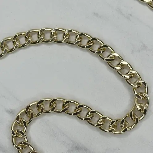 Chunky Draped Gold Tone Chain Link Belt Adjustable Y2K One Size OS ✨