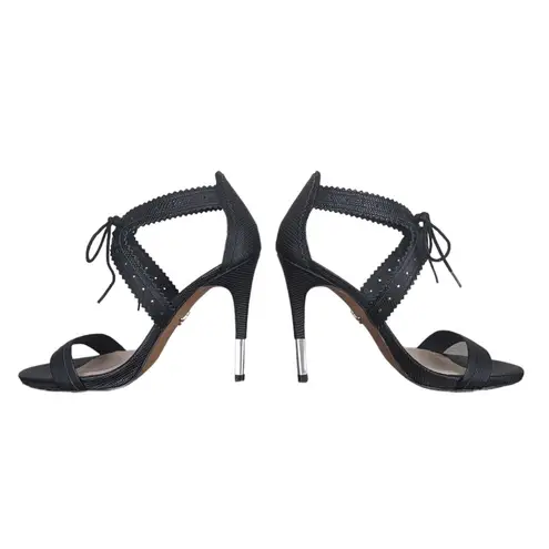 Pour La Victoire Shanna High Heel Shoes 7.5 Leather Black Special Occasion