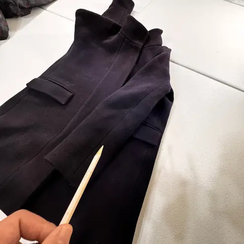 J.Crew Cocoon Coat Size 2 Navy Blue Italian Stadium Cloth Wool $350