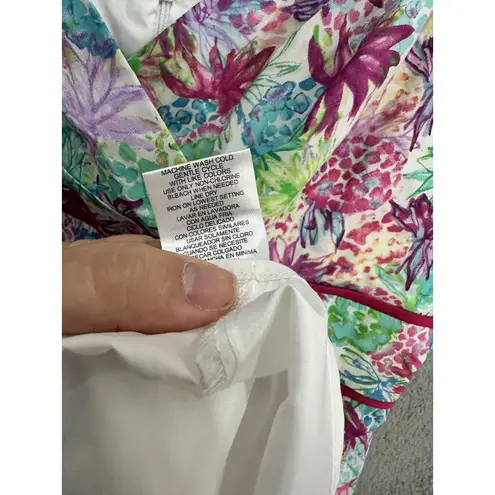 Chetta B Dress 14 Pink Floral Sleeveless Fit Flare Boho Resort Garden Party