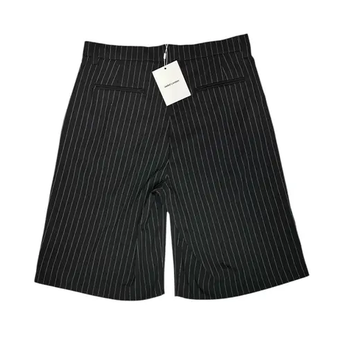 Jaded London Pinstripe Goliath Baggy Shorts, Black, W36
