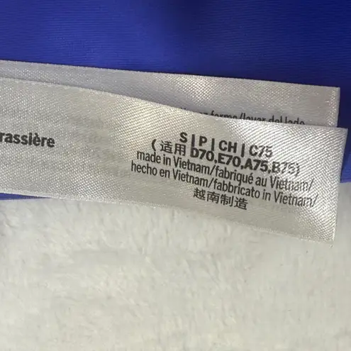 Victoria's Secret PINK Blue Scalloped Trim Bralette Bra Size S Chic