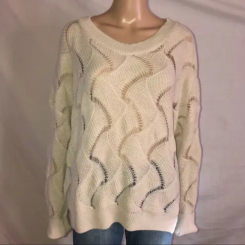 Staring At Stars sheer wave stitch sweater