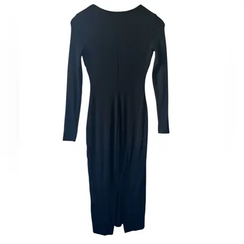 Marine layer Lexi Rib Long Sleeve Midi Dress