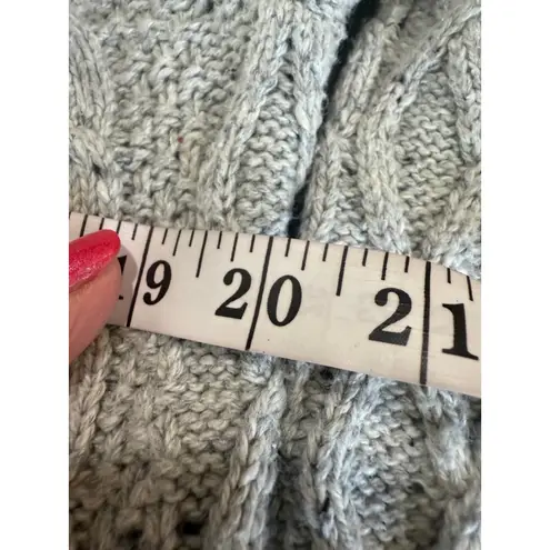 Women's J.Crew Light Grey Cable Knit Crew Neck Sweater S