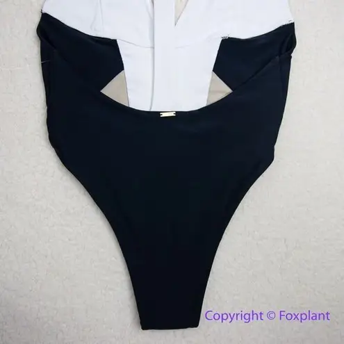 NEW MBM swim one piece swimsuit colorblock, size S Black
