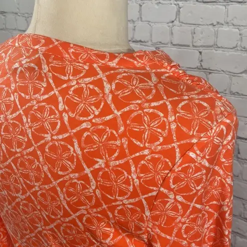 Pendleton faux wrap sand dollar tangerine orange dress size XS modal blend