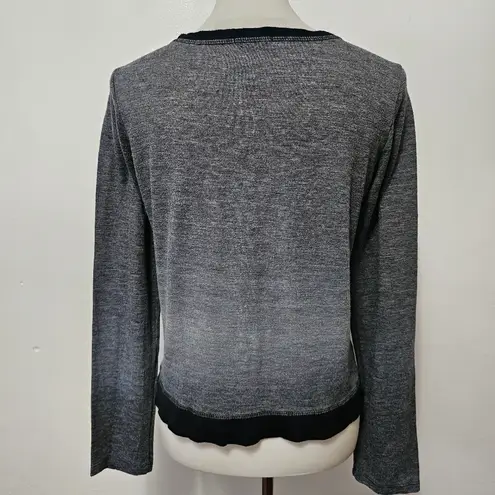 David Cline Women's Gray Subliminal Paisley SweaterSize Medium