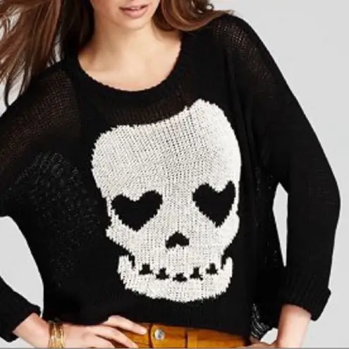 Vintage Habana Gigi Amour Black Heart Eye Skull Knit
Sweater L Size L