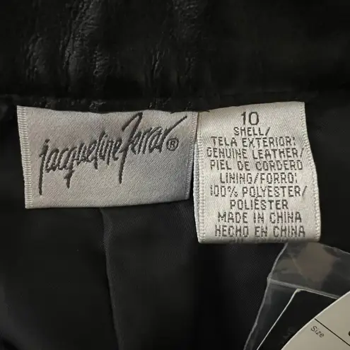 Jacqueline Ferrar Vintage Leather Pants Womens Size 10 Black High Waist NWT