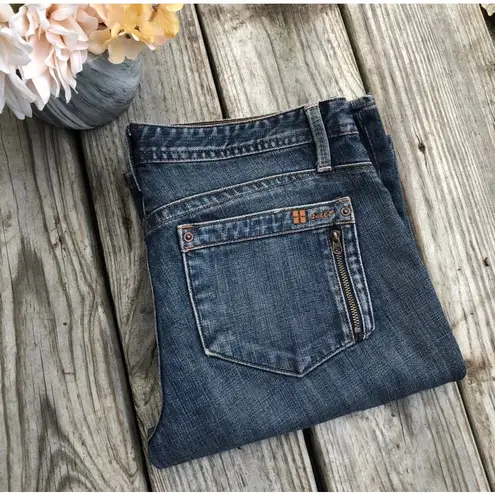 SALT Mercer Street Distressed Zip Bootcut Jeans Y2K 29x33 Long NWT New Blue Size 29