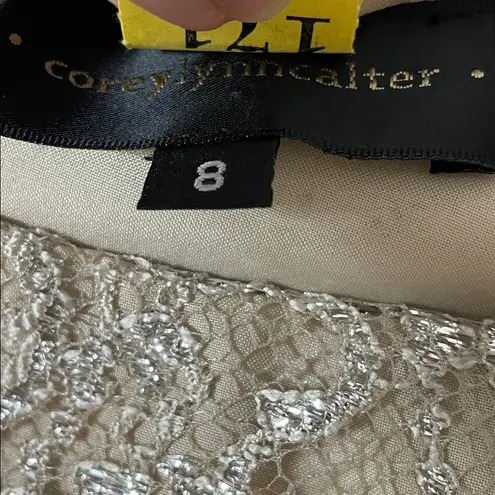 Corey Lynn Carter Jolene Lace Dress size 6 Gold