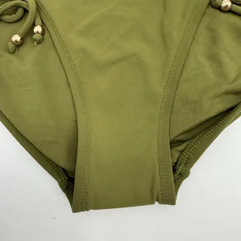 Robin Piccone Luca Swim Bottom SZ Medium NEW Sidetie Bikini Swim Moss Green NWOT