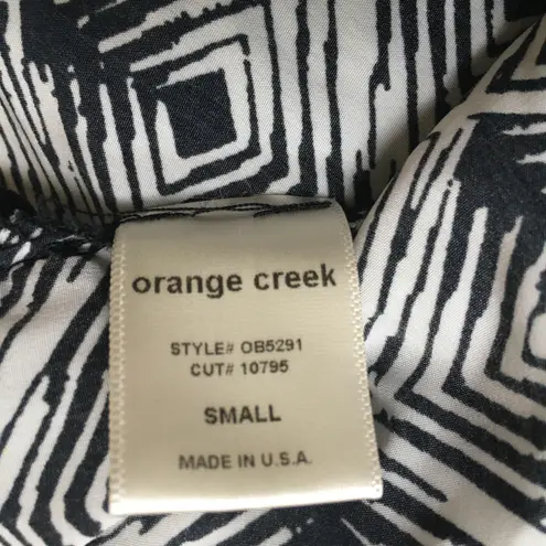 Orange Creek Black & White Print Shorts Pom Poms Small