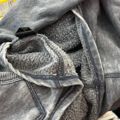 Truth by Republic Henley Hoodie Oversized Pullover Gray Stonewash M Size M