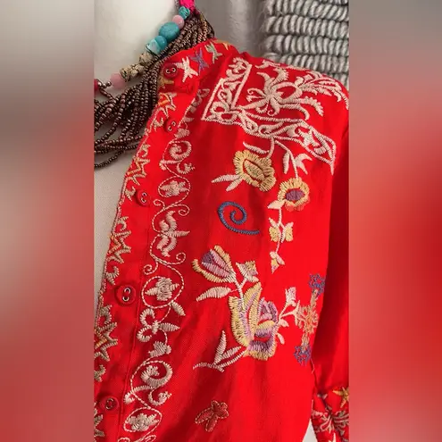 Johnny Was Biya embroidered top