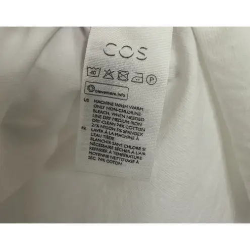 COS White Long Sleeve Button-Up Shirt Size 14 Classic Workwear Staple