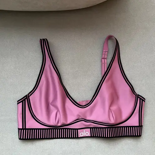 Alo Yoga Airlift Line Up Bra Soft Mulberry S