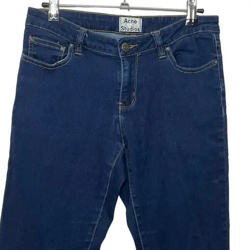 Acne Studios Jet Skinny Jeans Women’s Size 25 Eighties Blue Mid Rise Stretch Fit