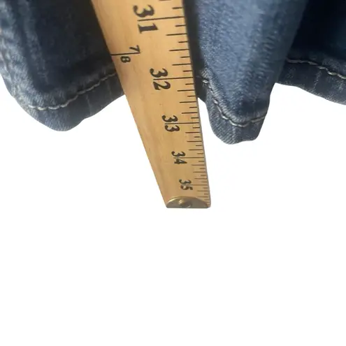 Grace Women's 30 Bedazzled Rhinestone Embroidered Pockets Straight Jeans Blue