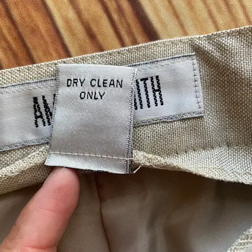 Amanda Smith Women's Vintage Pleated Straight Skirt Beige Size 16