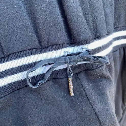 Beyond Yoga Varsity hooded black modal romper size S small