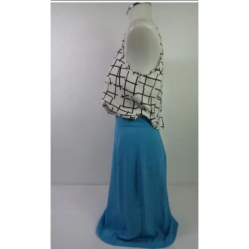 Gemma Crus Women's Peep Back Combo Sleeveless Sheath Dress 0 Blue