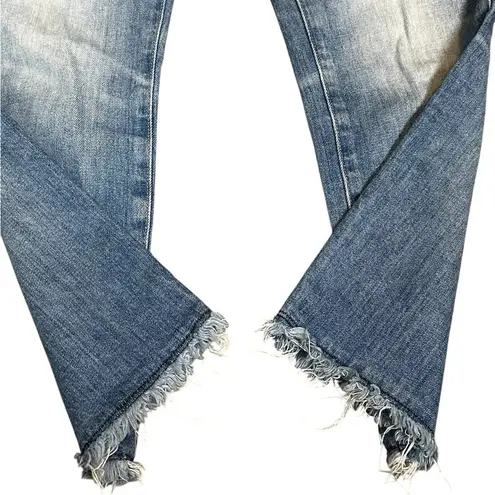 AG Adriano Goldschmied  Isabelle High Rise Straight Crop Raw Hem Jeans Size 24 - Image 6