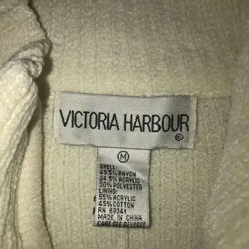 VICTORIA HARBOUR CREAM GRAY FULL ZIP CLOSE JACKET MEDIUM