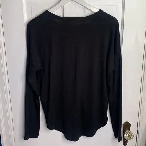 Rag and Bone  Women’s Black Crewneck Rounded Hem Lightweight Sweater W-776 Sz M - Image 6