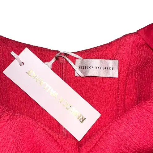 NWT Rebecca Vallance Caitlin Pink Halter Crepe Mini Dress US 2 in Coral