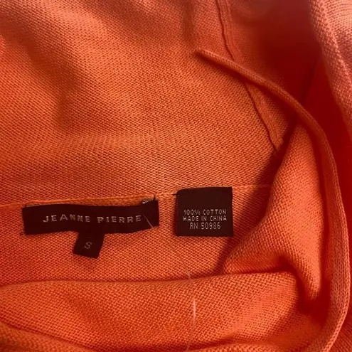 Jeanne pierre Women’s Coral Peach Lightweight Cowl Neck Sweater Top Size Small