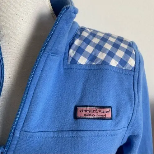 Vineyard Vines  • Blue and White Plaid Shoulder Pullover