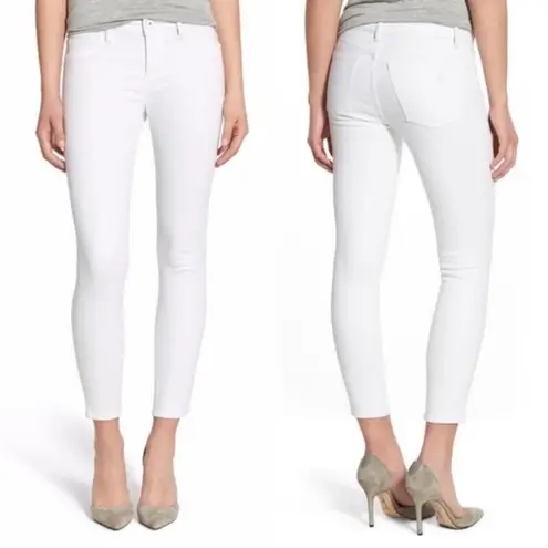 DL1961 Florence Instasculpt white cropped ankle skinny jeans pants