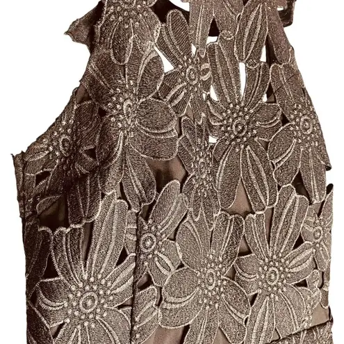 Saylor Jessa Lace Foil Mini Dress