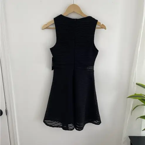 Lulus  Size XS Forever Mine Black Ribbed Sleeveless Skater Dress NWTs